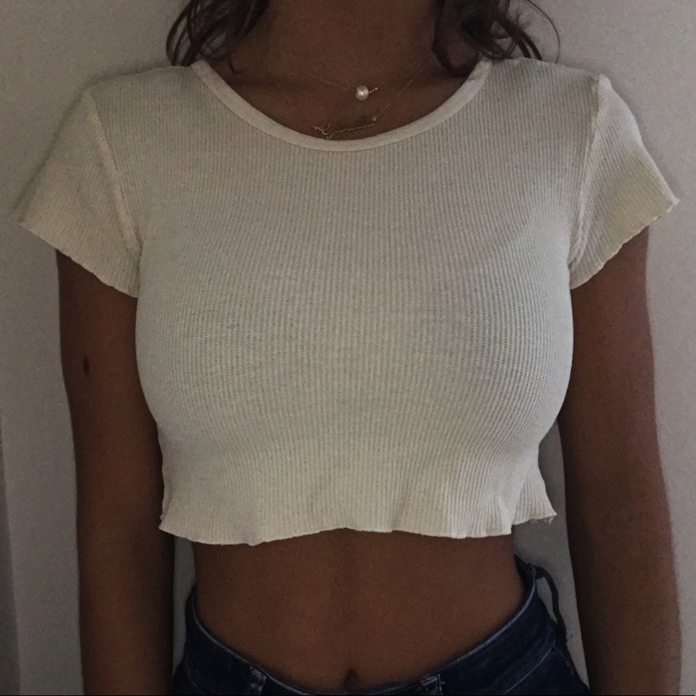 Yellow John Galt Crop Tee